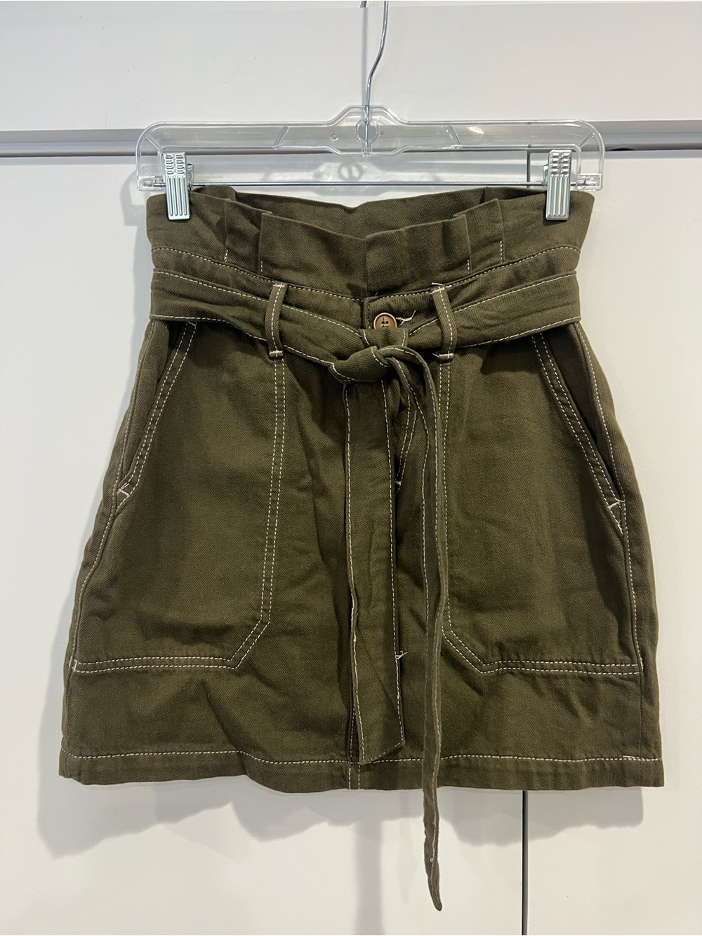 Free People Splendor in the Grass Skirt Army Green Size 0